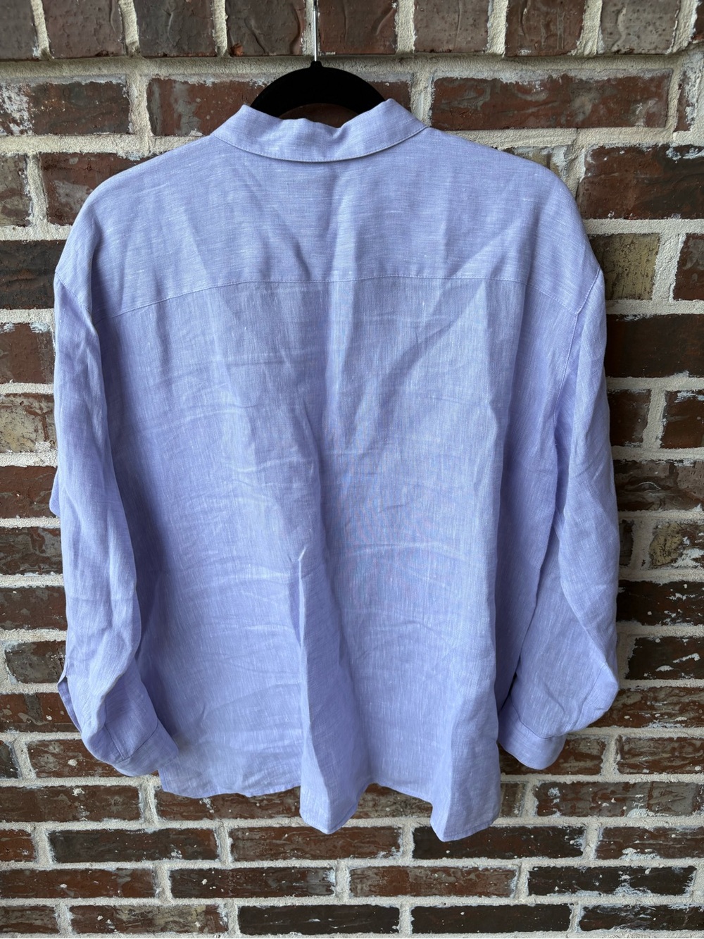 J Jill Love Linen Oversized Button Down Shirt Size MediumLavender - Picture 15 of 16